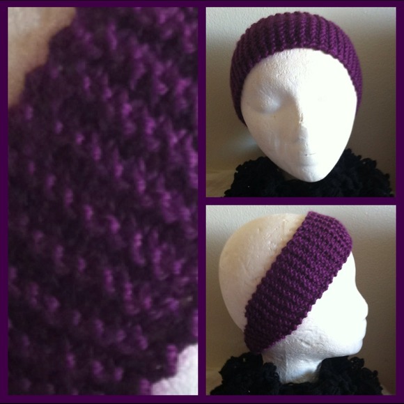 PURPLE KNITTED HEADBAND