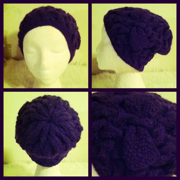 DEEP PURPLE KNITTED HEADBAND