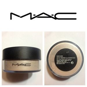 MAC Silver Dusk powder and Jewelmarine glitter