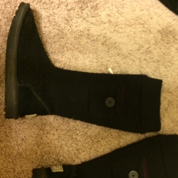 Tall black knit Uggs