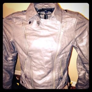 Light grey leather jacket