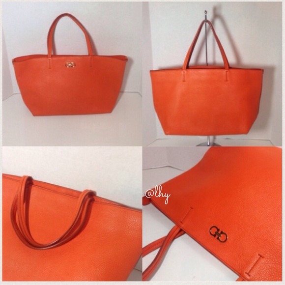❌SOLD❌Salvatore Ferragamo Bice Tote - Orange - Picture 4 of 4