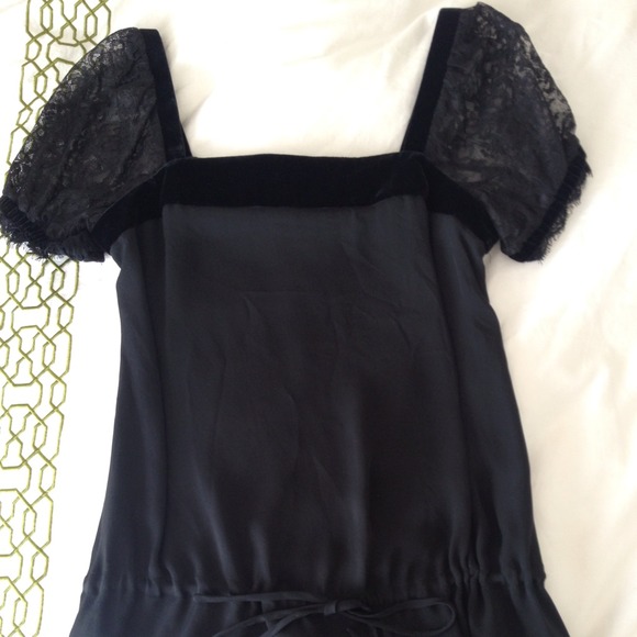 The Limited silk chiffon and velvet tunic