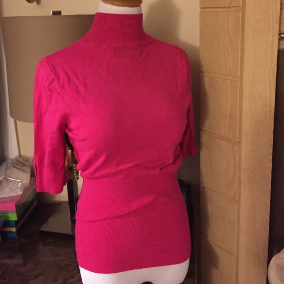 Express Sweaters - 🍭HP🍭Express hot pink mock neck sweater