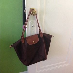 Longchamp brown large le pliage bag