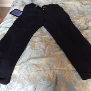 Black linen slacks