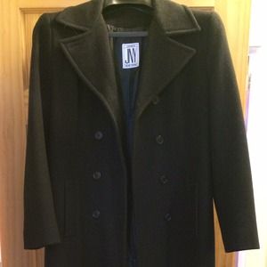 Full Length Black Wool Coat