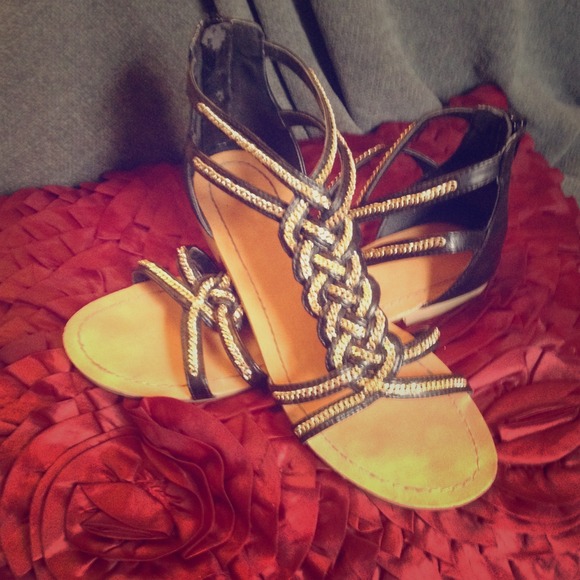 Aldo Gold Chain Sandals