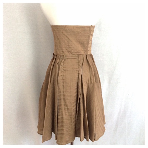 Brian Reyes Caramel(Taupe) Bustier Ballerina Dress - Picture 2 of 3