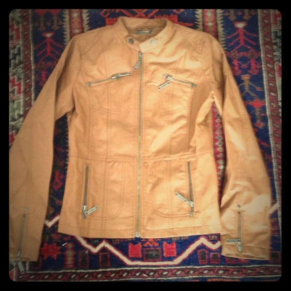 Faux Leather Jacket Joujou Cognac/Tan