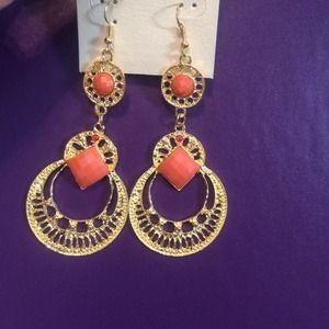 Orange Statement Earrings