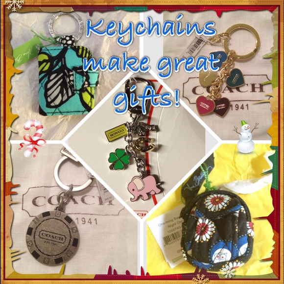 Assorted NWT keychains!! Coach and Vera Bradley