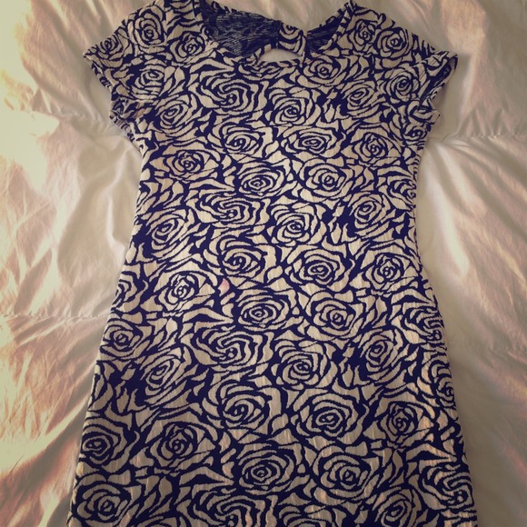 Black and white flower power dress.