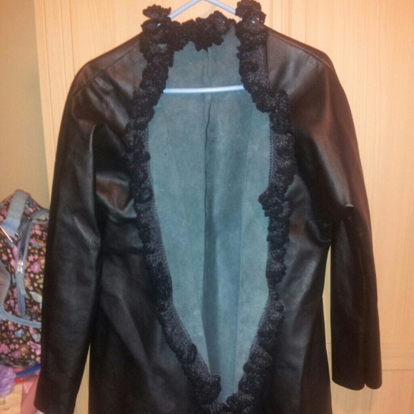 Stunning high quality boutique leather coat M - Picture 1 of 4