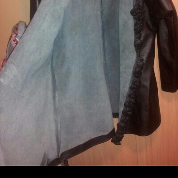Stunning high quality boutique leather coat M - Picture 3 of 4