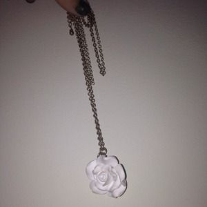 Porcelain rose necklace