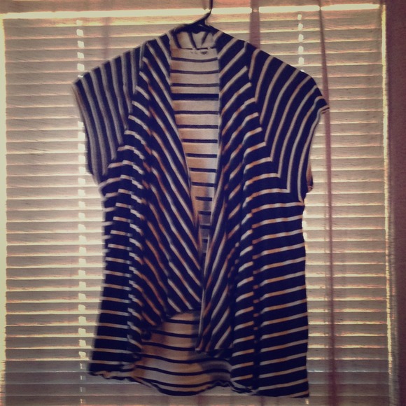 Irreversible navy and white striped cardigan - Picture 1 of 3