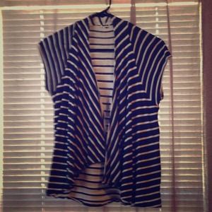 Irreversible navy and white striped cardigan