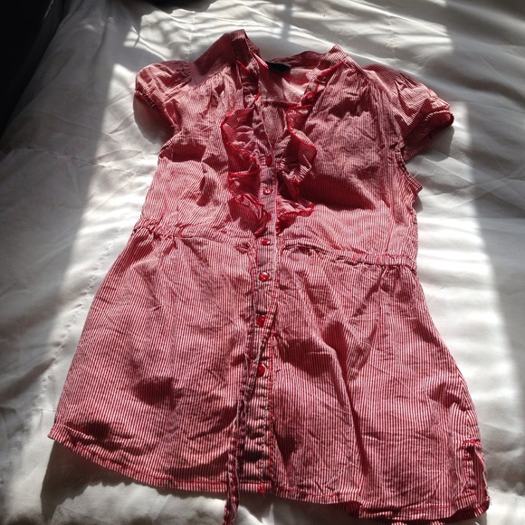 Red & white striped shirt