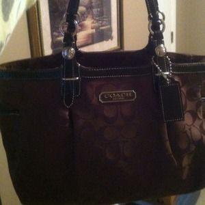 Coach signature dark brown