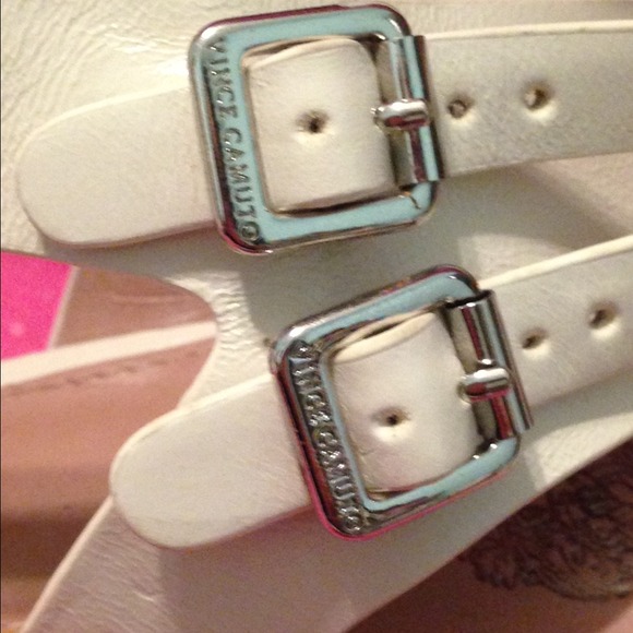 🚫SOLD🚫Vince Camuto White Strap Wedges - Picture 3 of 4
