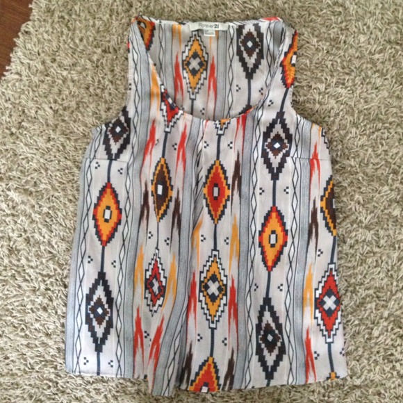 Amazing print soft Forever 21 blouse, size S