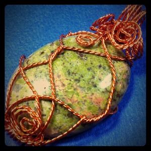 455. 40x30 Genuine Unakite oval cabochon