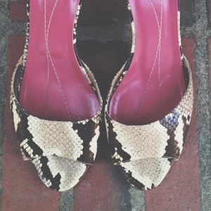 Cream snakeskin Kate Spade heels