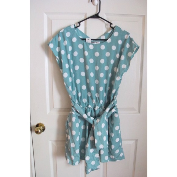 Green polka dot dress from tobi.com