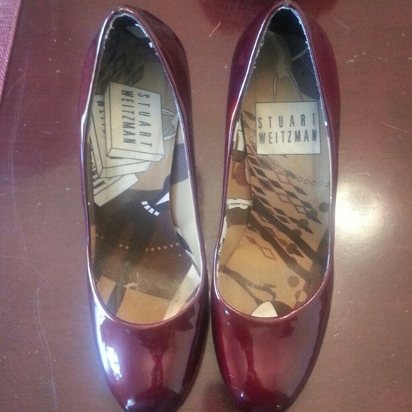 Stuart Weitzman Red Patent Pumps sz 9.5M - Picture 1 of 3