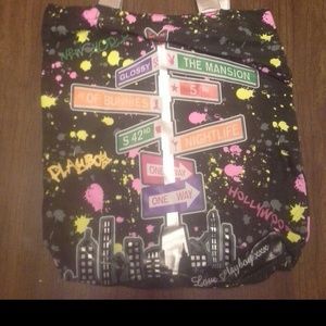 Playboy Graffiti Bag with Silver Straps NWOT Playboy Graffiti Bag with Silver Straps NWOT