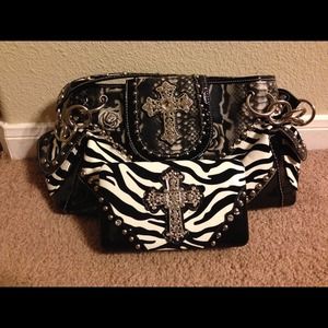 Brand New Zebra Print Purse