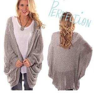 Grey oversized cardigan
