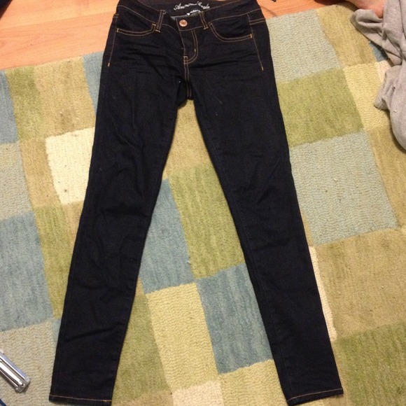 Dark wash skinny jeans