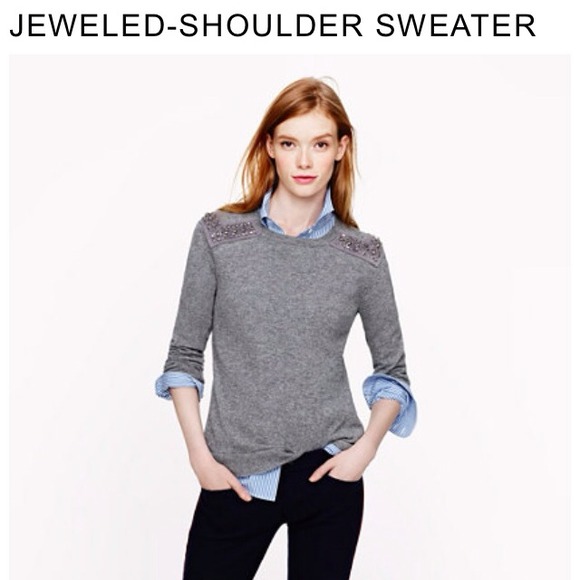 SOLD!!!  J Crew brand new - embellished sweater - Picture 1 of 4