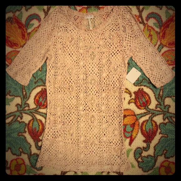 Free People Crochet Layering Top XS