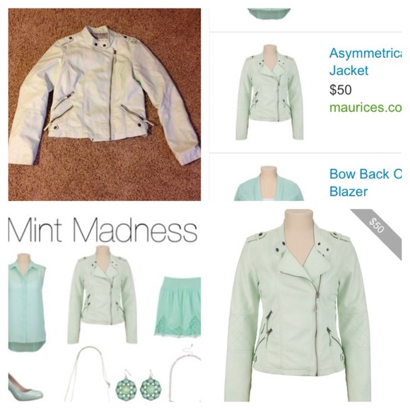 🚫SOLD LOCALLY🚫 🎉🎉PM EDITOR PICK🎉🎉Mint Jacket - Picture 4 of 4