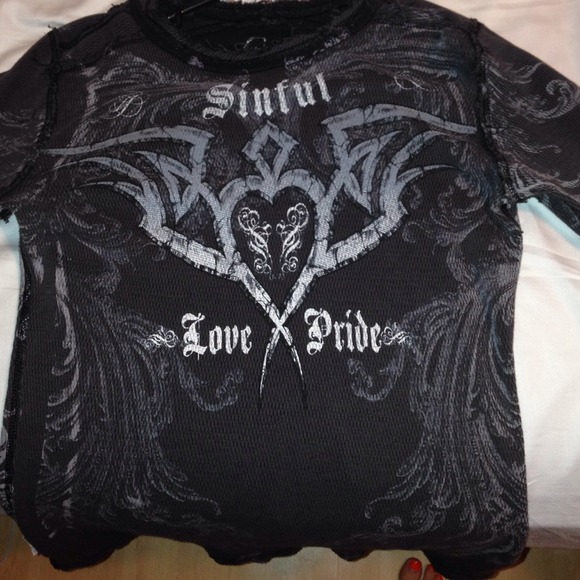 Reversible Sinful brand long sleeve top - Picture 1 of 4