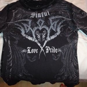 Reversible Sinful brand long sleeve top