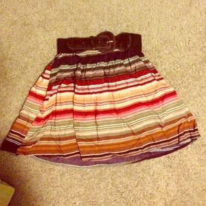 Multicolor flowy skirt