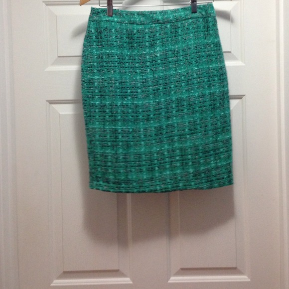 Emerald Green Tweed skirt SOLD SOLD SOLD