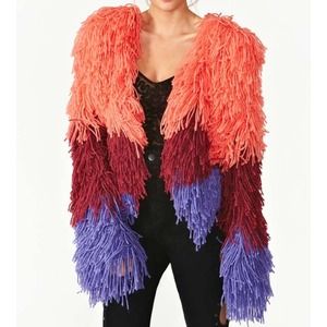 🚫SOLD ON EBAY🚫 Nasty Gal Ombré Shag Jacket