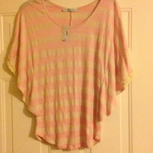 Traded with @Frogo Pink & Tan Blouse by Maurice's
