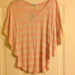 Traded with @Frogo Pink & Tan Blouse by Maurice's
