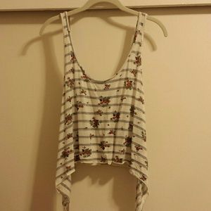 Floral & striped tank