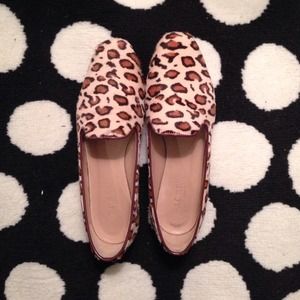 Jcrew leopard loafers size 6