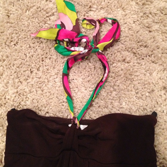 Brown Halter Dress - Picture 2 of 2