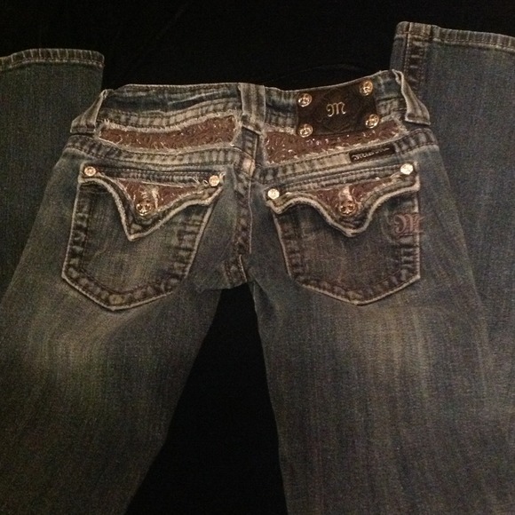 BUNDLEDMiss Me BootCut  Lace Bling Jeans