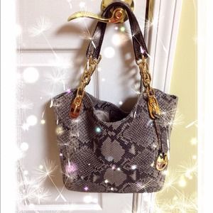 Michael kors snake skin purse