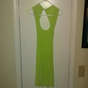 Lime green backless shirt